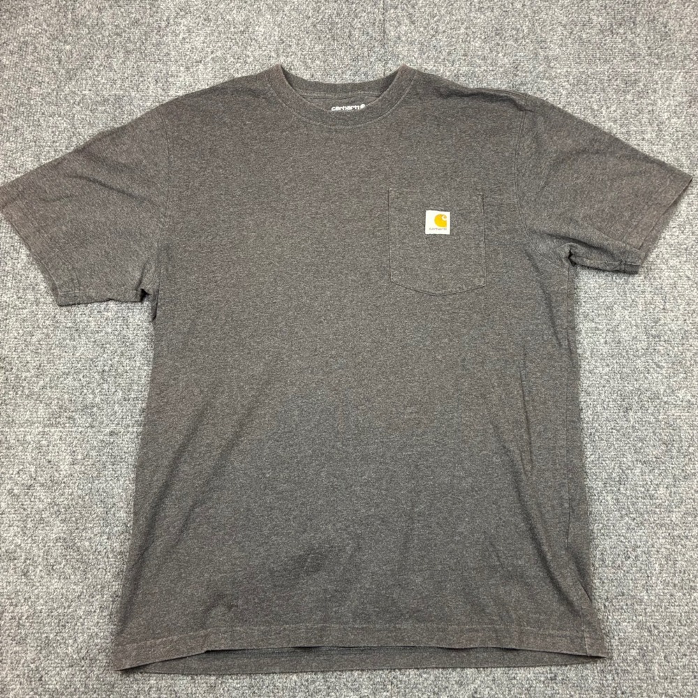 Carhartt Mens Size Medium K87 Loose Fit Pocket T-Shirt Charcoal Gray Heather